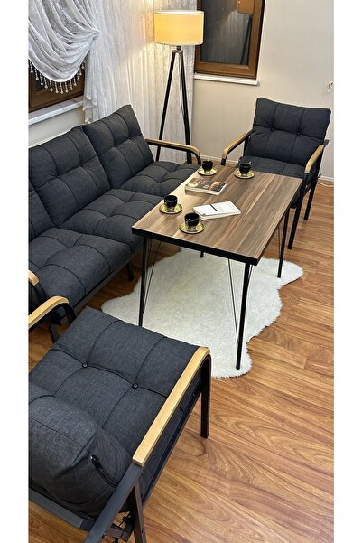 Modern Style Home Modern Sarıyer Balkon, Bahçe, Cafe - Metal Kanepe Koltuk Ta...