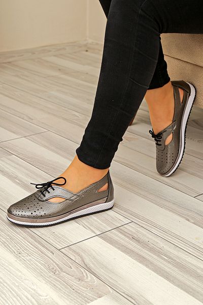 Ewen Tomm Orthopedic Laser Perforated Women's Ballerina Shoes