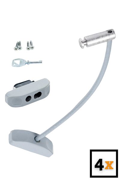 Viselia Window Child Lock Safety Child Lock Security Lock Baby Window Lock Gray 4 Pieces