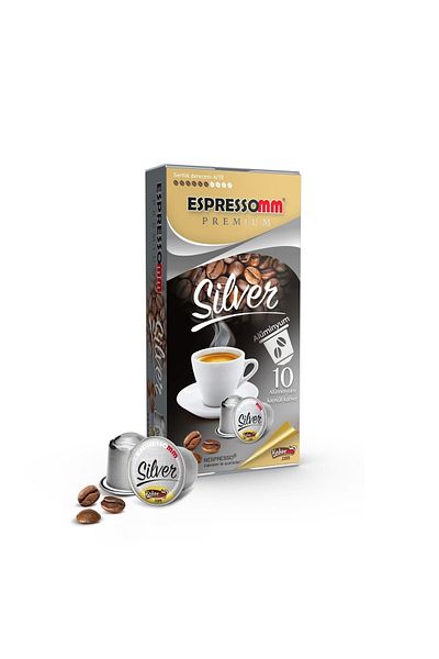 ESPRESSOMM ® Premium Silver Aluminum Coffee Capsules (100 Pieces) - Nespresso® Compatible*
