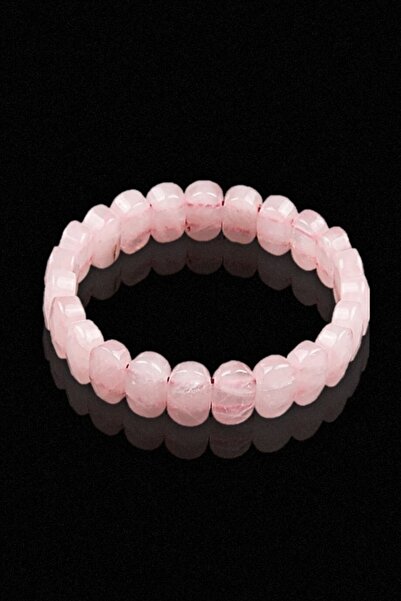 Asya Gems Pink Quartz Natural Stone Bracelet 8 X 14 Mm Special Cut