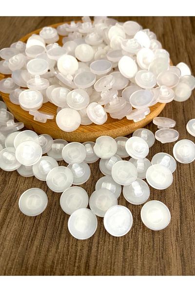canan dizayn 11.5 mm Leg Polyester White Mother of Pearl Button(25Pcs)