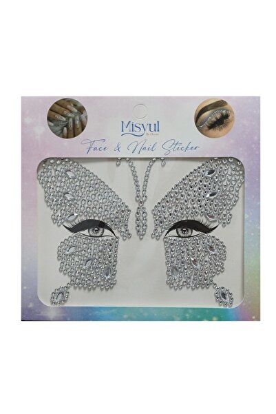 SİNKA Süsleme Ve Makyaj Taşı Yüz Ve Vücut Süsleme Sticker Kristal Taşlar Kelebek Kristal