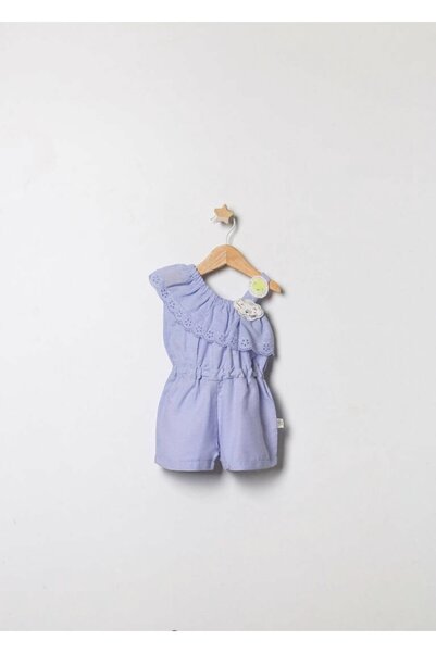 NAYİNOMS Tek Omuzu Kalın Askılı Yazlık Bebek Tulum Elbise