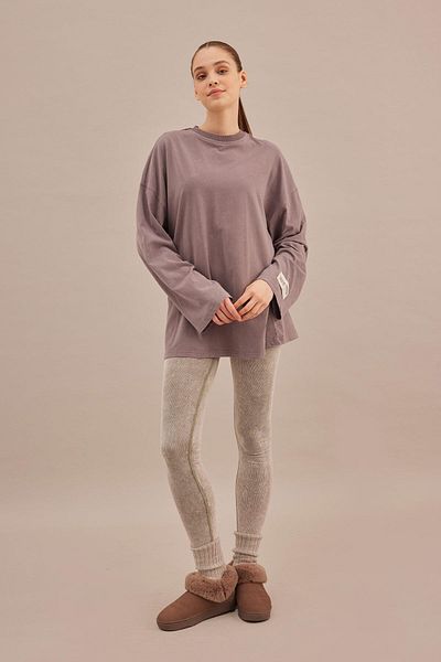 Manuka Суитшърт с избледнял ефект Lavender