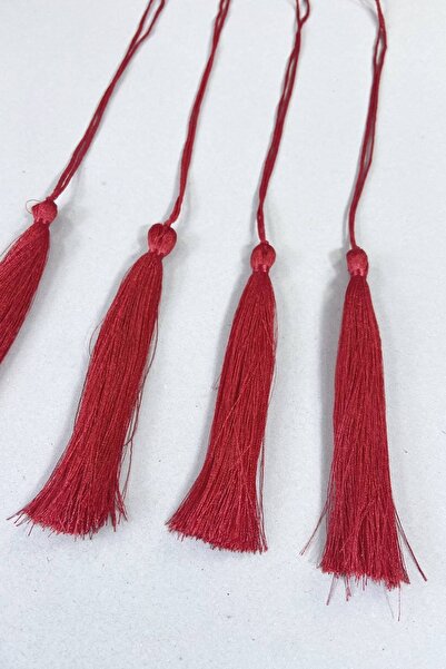 Hobigram Kırmızı Uzun Kep Süsleme Püskülü 1 Paket 10 Adet Boy 20 Cm – Diğer P...