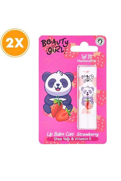 Beauty House Strawberry Lip Balm Lip Moisturizer 5 Gr X2