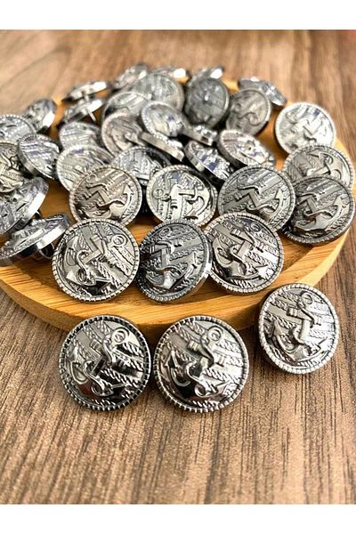 canan dizayn 18 Mm Black Nickel Anchor Button with Foot (15 PCS)