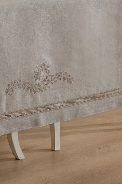 ÖDEL HOME Linen Elegant Embroidered Table Cloth