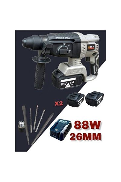 abnturk 2 Yıl Garantili Profesyoneli Şarjlı Darbeli Kırıcı Delici Matkap 88 W...