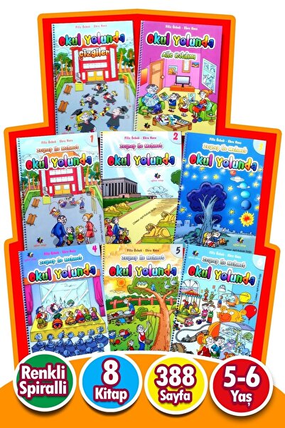 Eğiten Kitap Zeynep Ile Mehmet Okul Yolunda 5-6 Yaş Okul Öncesi Eğitim Seti 8...
