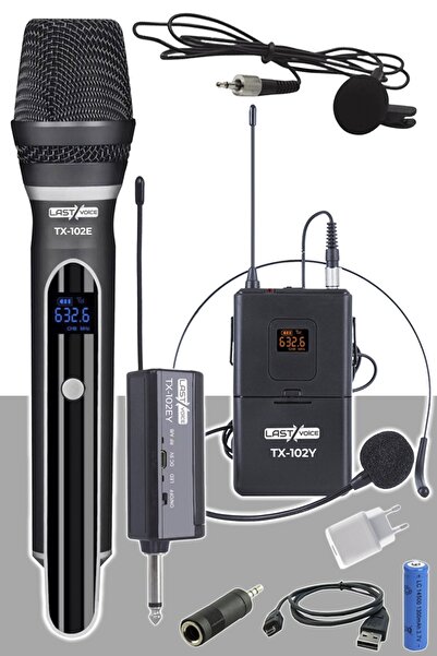 Lastvoice Tx-102ey Şarjlı Telsiz Kablosuz El Yaka Headset Mikrofon