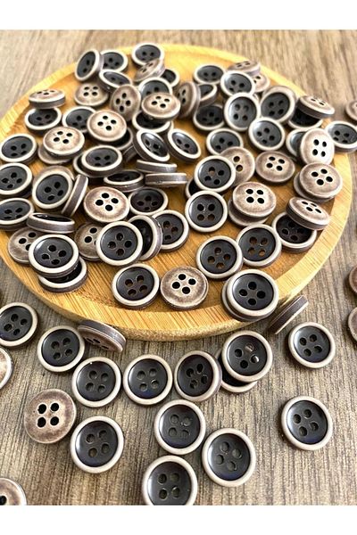 canan dizayn 11.5 mm Brown Beige 4-Hole Polyester Button(25 Pcs)