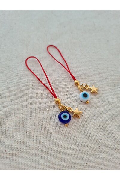 ONEPRETTYWISH Nazarlı Telefon Charm Beyaz Nazar Model