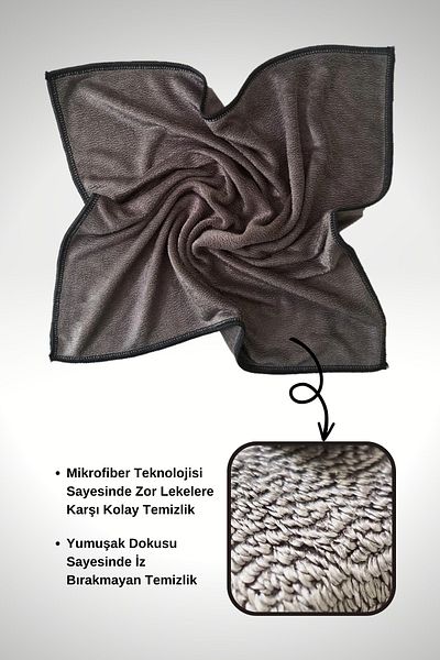 alorez 1 Piece Microfiber Built-in Cloth Magic Non-Marking Cloth Cooker Hood Cleaning Cloth 40x40 Cm