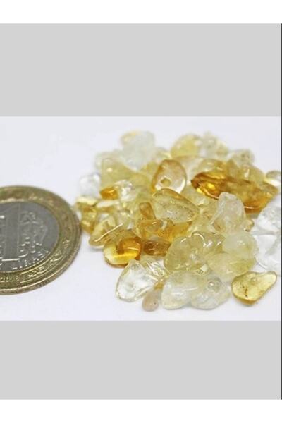 Dcstore Piatra naturala reala Citrin perforata Dimensiune mini 50 buc