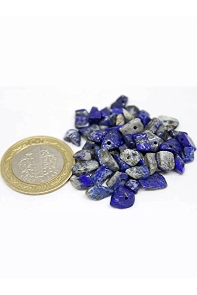 Dcstore حجر طبيعي حقيقي مثقوب حجر اللازورد حجم صغير 50 قطعة