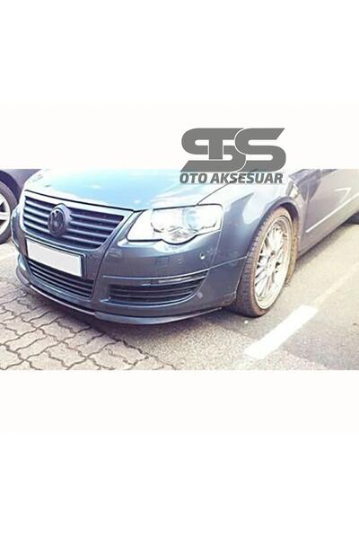 STS Oto Aksesuar Vw Passat B6 Cupra R Uyumlu Ön Lip Mat Siyah Ön Tampon Lip
