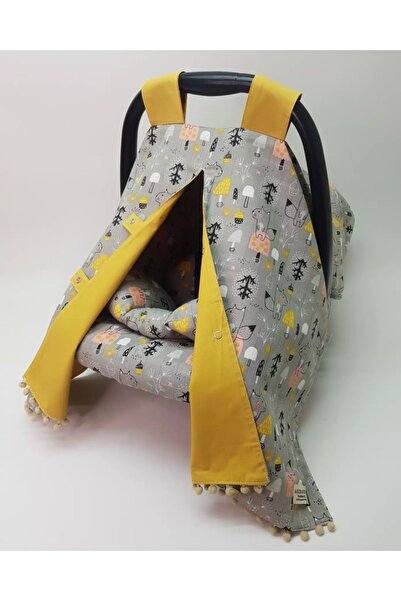 agibaby 3lü Puset Seti (puset Örtüsü, Puset Minderi, Puset Kılıfı) %100 Organ...