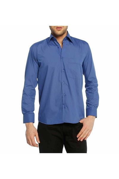 Dicotto Ανδρικό πουκάμισο Saks Classic Cut μακρυμάνικο μονόχρωμο - 150-28
