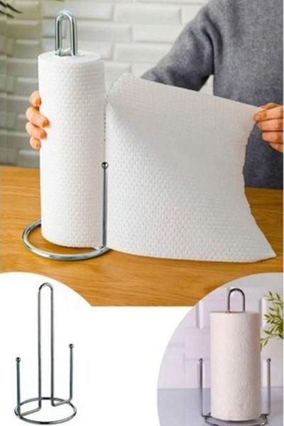 Poolipo Luxury Metal Paper Towel Holder, Metal Paper Towel Organizer