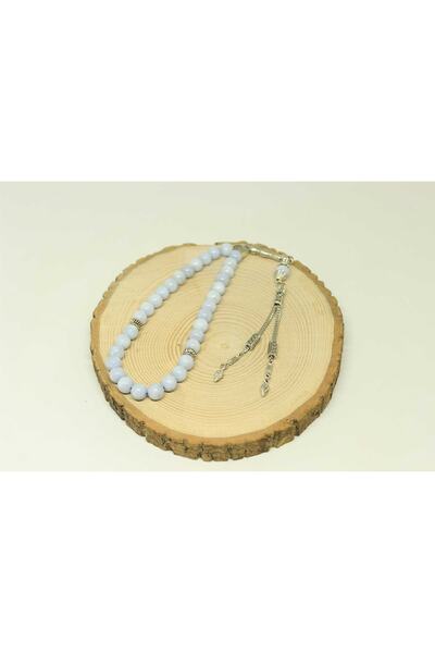 Yasamtohumu Molitveni perle od akvamarin kamena 8 mm sa drvenom kutijom