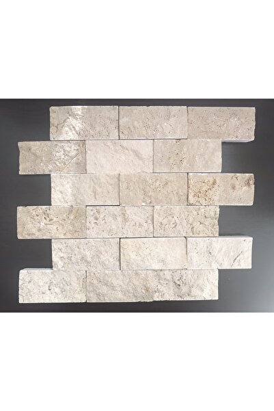 Doğaltaş Patlatma Taş 5x10 Cm Klasik Traverten Duvar Kaplaması