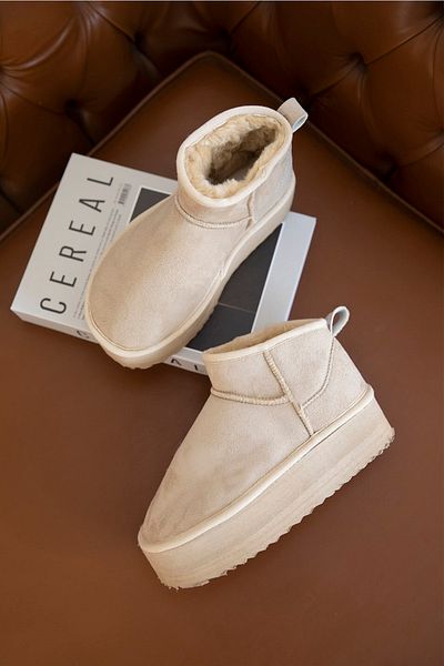 wolk shoes Cizme Eva de damă cu talpă înaltă cu blană în interior