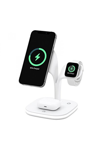 Fogy 5 In 1 Kablosuz Şarj Standı Gece Lambası Watch Airpods Kablosuz Şarj Ist...
