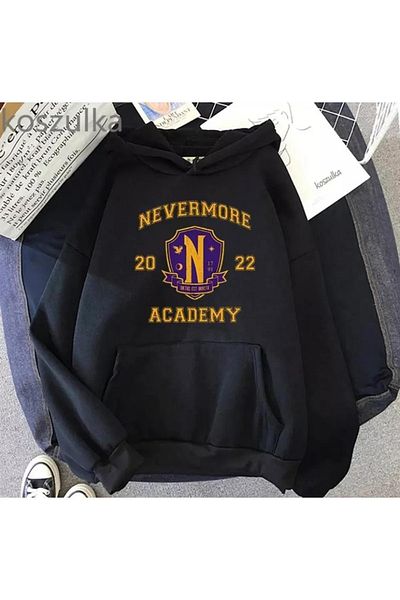 Touz Oversize Hoodie with Black Door Niiss Boutique Nevermore Academy Wednesday