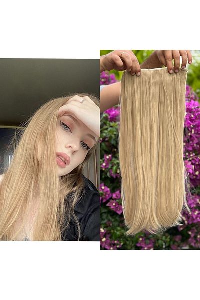 CESLİFE Semilună Caramel Deschis +2 Laturi Plate Snap - 65 Cm Fibră Sintetică