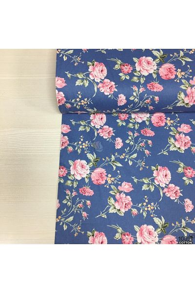Renk Tekstil Retro Roses 100% βαμβακερό ύφασμα ποπλίνα