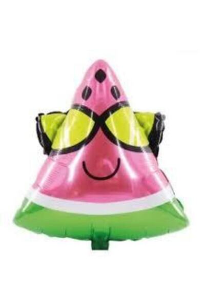 Rps Parti بالون فويل على شكل شريحة بطيخ مبتسمة مع نظارات و22 إنك وفكرة صيفية