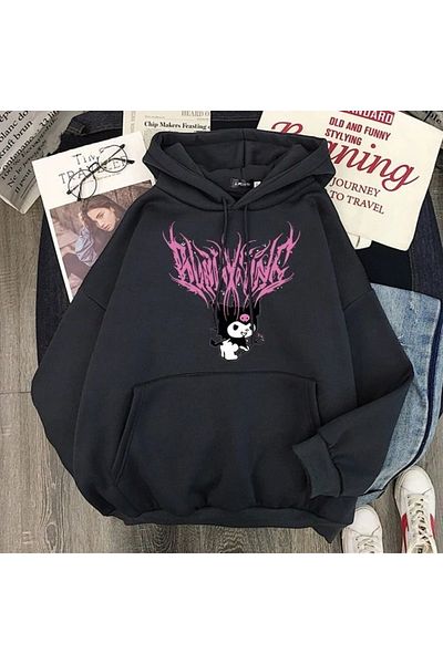 DENİKK Anime Kuromi Sanrio Unisex Hooded