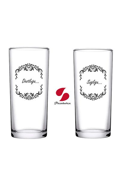 Paşabahçe Set of 2 Budgie Good Wish Rakı Glasses 200 Cc| Raki Glass Set of 2