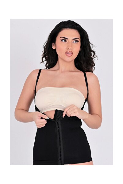 YNS Işıltı Отслабващ корсет под гърдите с закопчаване с куки и очи за жени