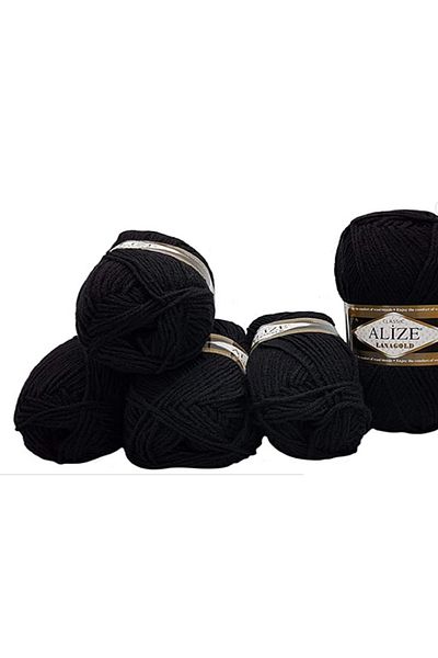 Alize Classic Lanagold Black 5 Pieces Color: 60