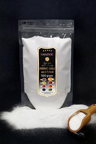 Hanzade Bitkisel Sade Saf Pirinç Unu 500 Gr