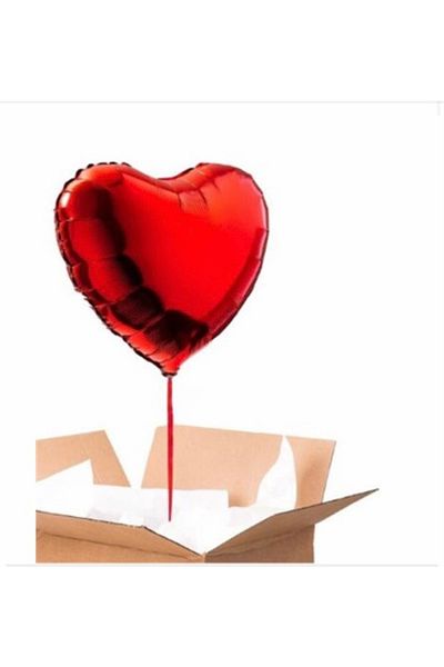Deniz Party Store Red Heart Foil Balloon 18 Inch 45 Cm 1 Piece