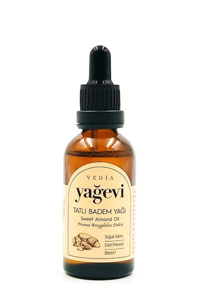 Yağevi Cold Pressed Sweet Almond Oil (100% Pure) 50 Ml