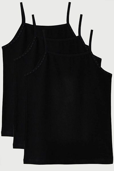 ali altun iç giyim Girl's Black String Tank Top - 3 Pieces