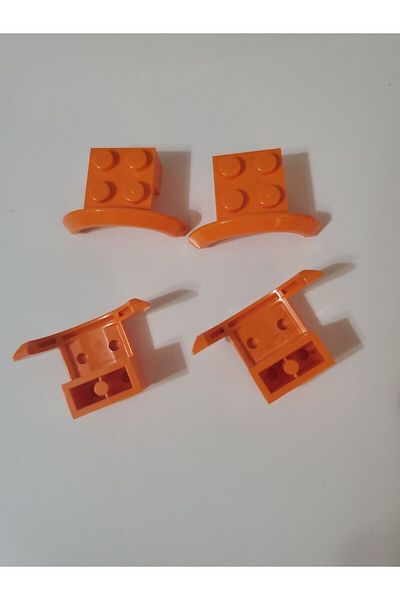 LEGO Technic Custom Accessory Vehicle Mudguard 4 X 2 X 1 Short Mudguard Orange 4 Pieces Will Be Sent