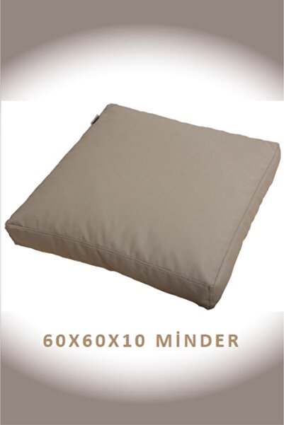 DEKOSOY Kare Yer Ve Palet Minderi - Açık Gri