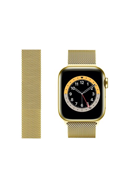 Nezih Case Apple Watch 2/3/4/5/6/7/8/9/se 38mm 40mm 41mm Mıknatıslı Örgü Hası...