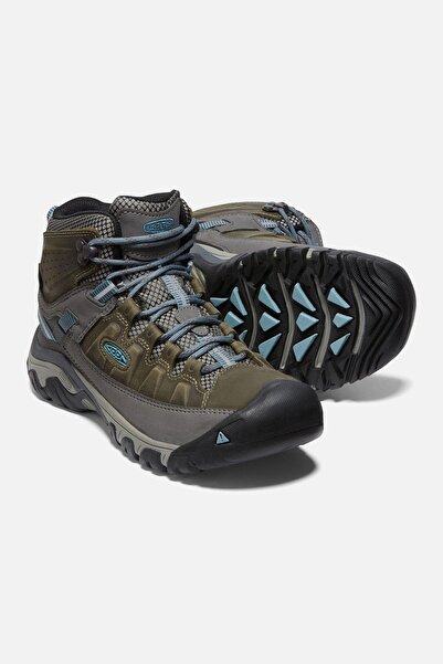 Keen Targhee 3 Mid Wp W-magnet/atlantic Blu - Su Geçirmez Kadın Yürüyüş Botu - Koyu Yeşil/antrasit