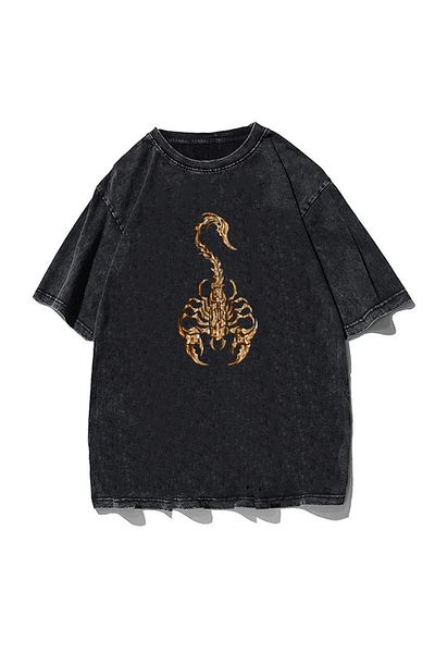 Touz Unisex Gothic Scorpion Washable Vintage T-shirt