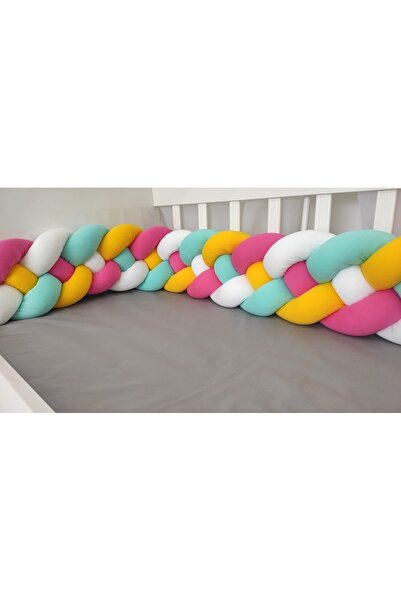 Lucky Kids حماية محبوكة مقاس 200 سم مكونة من 4 قطع / سرير أطفال - واقي مرتبة