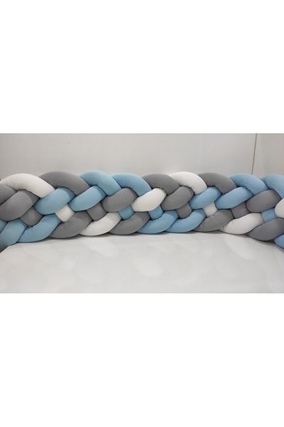 meleginisiklitoplari Mesh Protection 360 Cm 5 Piece Mesh / 60x120 Mother's Side Park Crib - Mattress Protector