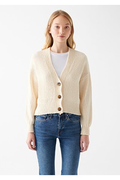 Mavi Buttoned Beige Cardigan Oversize / Wide Cut 171488-34519