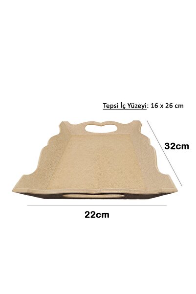 Dumbo Butik Ahşap Boyanabilir Ham Mdf Kalpli Küçük Tepsi, 22x32cm